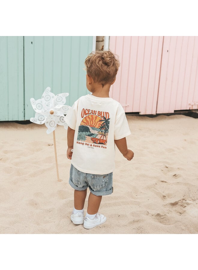 Your Wishes - Ocean BLVD oversized tee - White swan