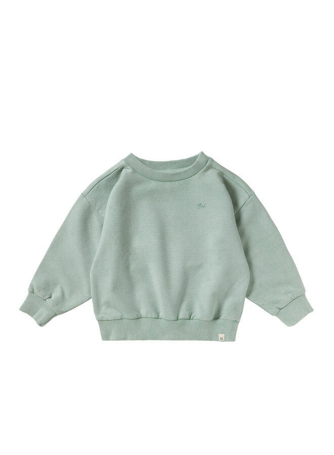Garment dye wide sweater - Ocean