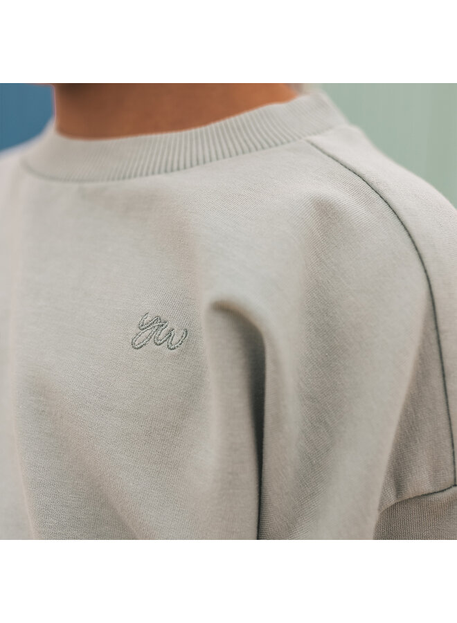 Your Wishes - Garment dye wide sweater - Ocean