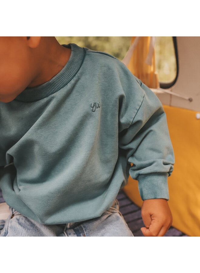 Your Wishes - Garment dye wide sweater - Dragonfly