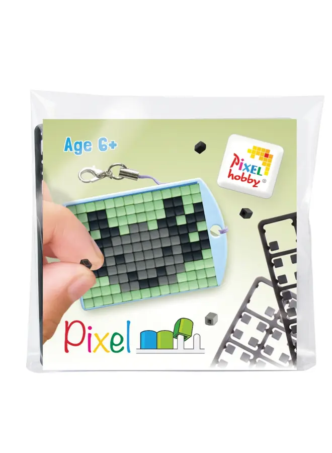 Pixelhobby - Medaillon startset - Axolotl grijs