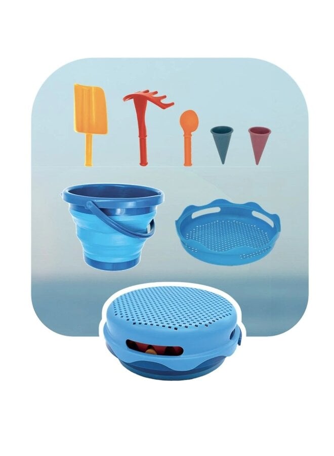 Compactoys - 7in1 Sand toys – zand speelgoed blauw
