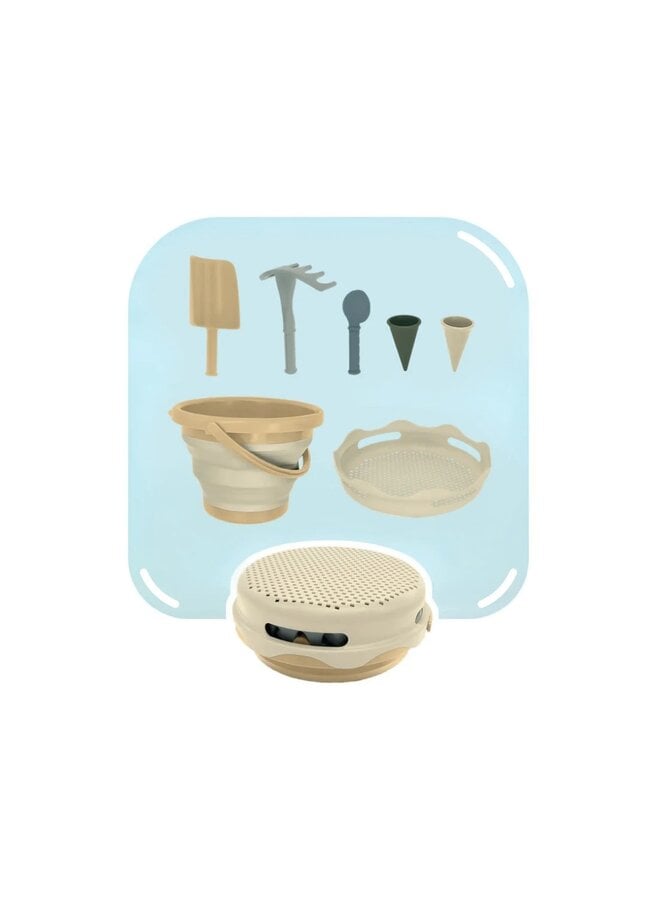 Compactoys - 7in1 Sand toys – zand speelgoed beige