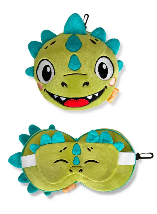Zoonap - Reiskussen met oogmasker - Dizzy dino
