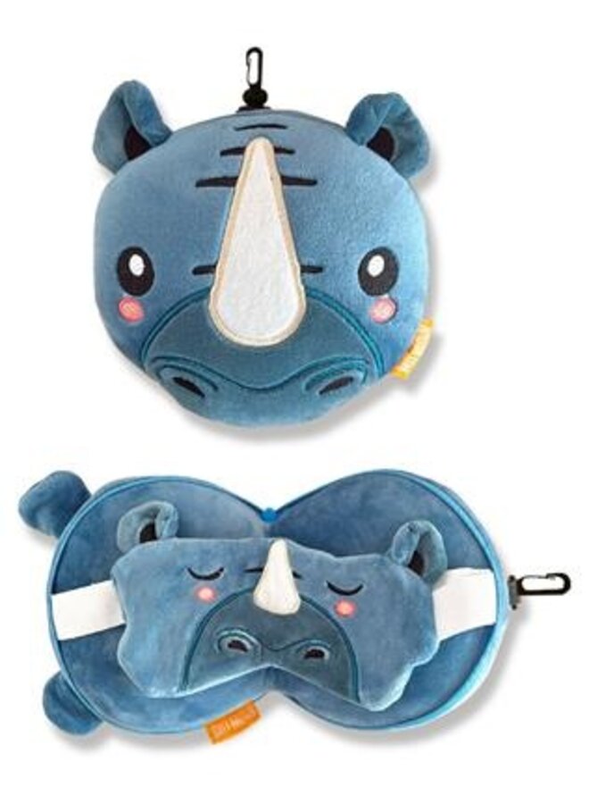 Reiskussen met oogmasker - Rocky rhino