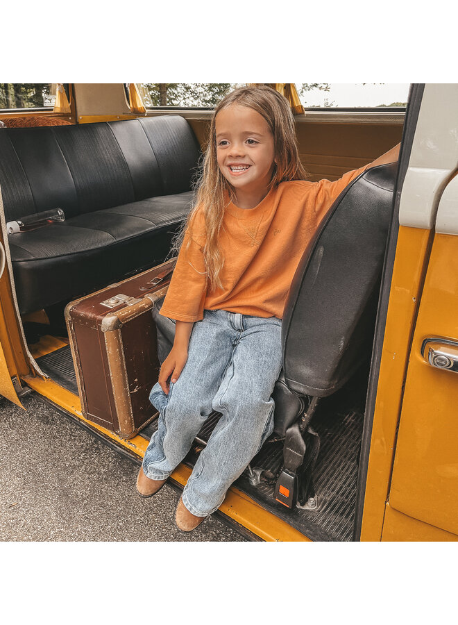 Your Wishes - Panel wide leg jeans - Sky blue