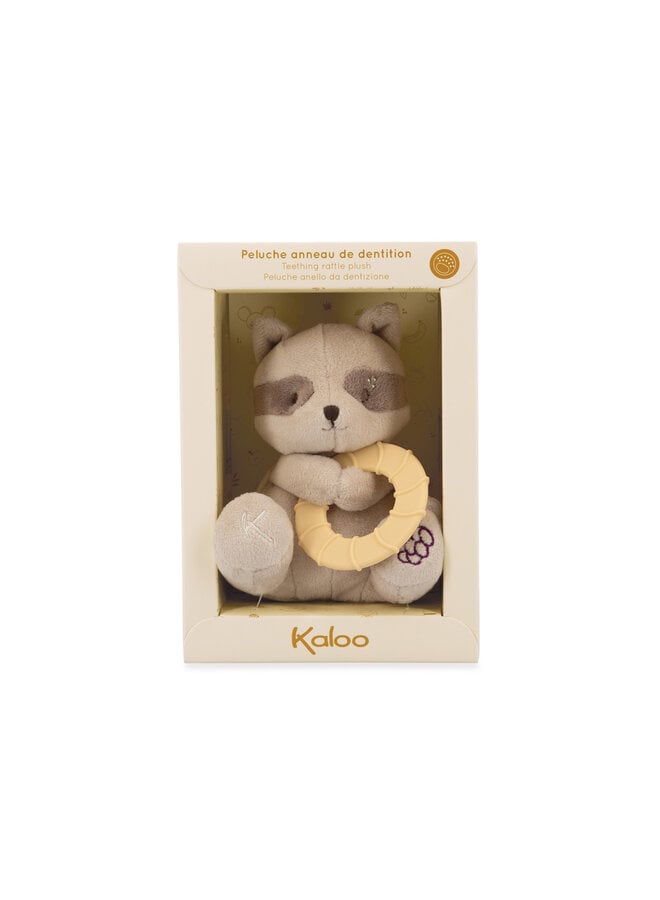 Grignoti - Bijtring en knuffel wasbeer