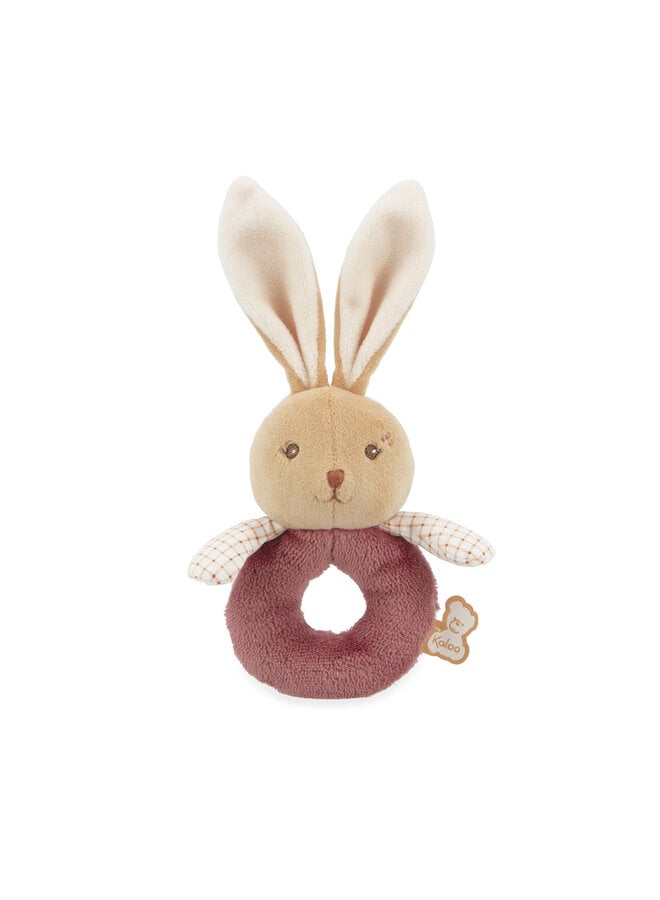 Kaloo - Home - Zachte rammelaar konijn bordeauxrood
