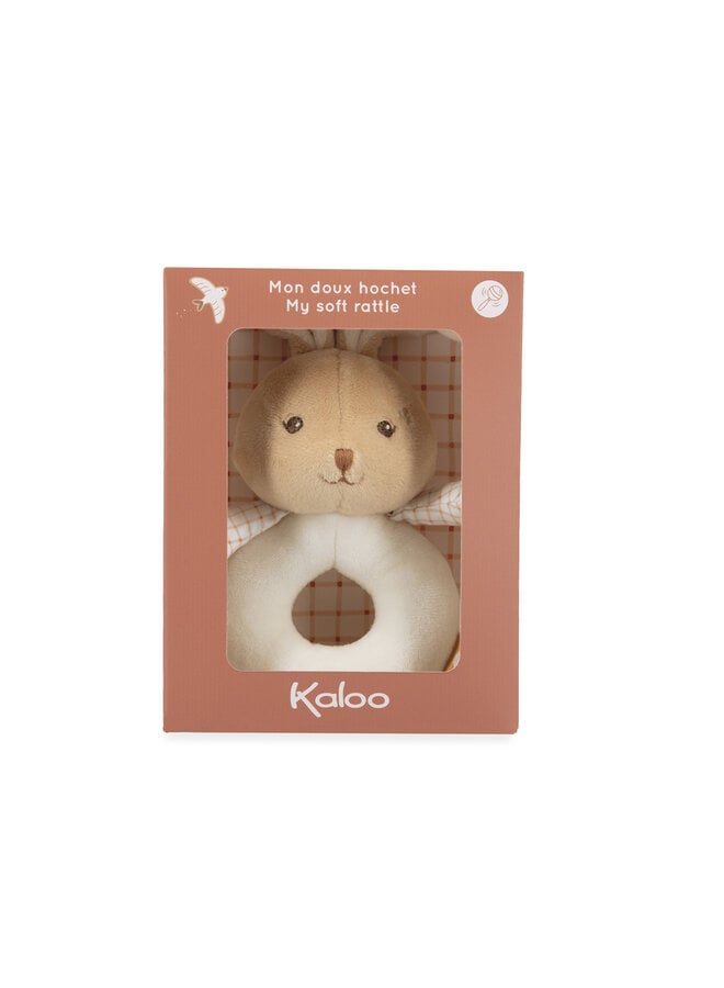 Kaloo - Home - Zachte rammelaar konijn crème