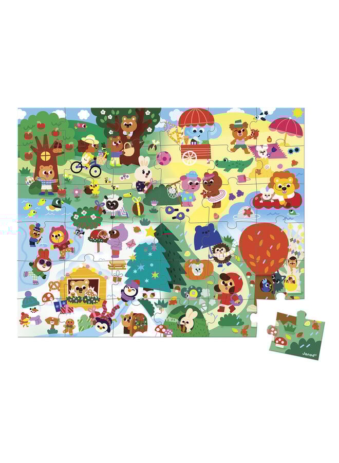 Janod - 2390 Puzzel - 4 seizoenen
