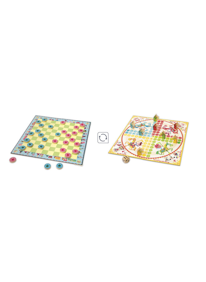 Janod - 3022 Spel - Ludo en dammen duo