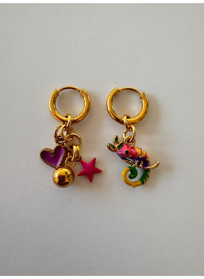 ByMelo - Oorbellen kameleon