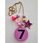ByMelo - Verjaardagsketting - Paars/Glitter