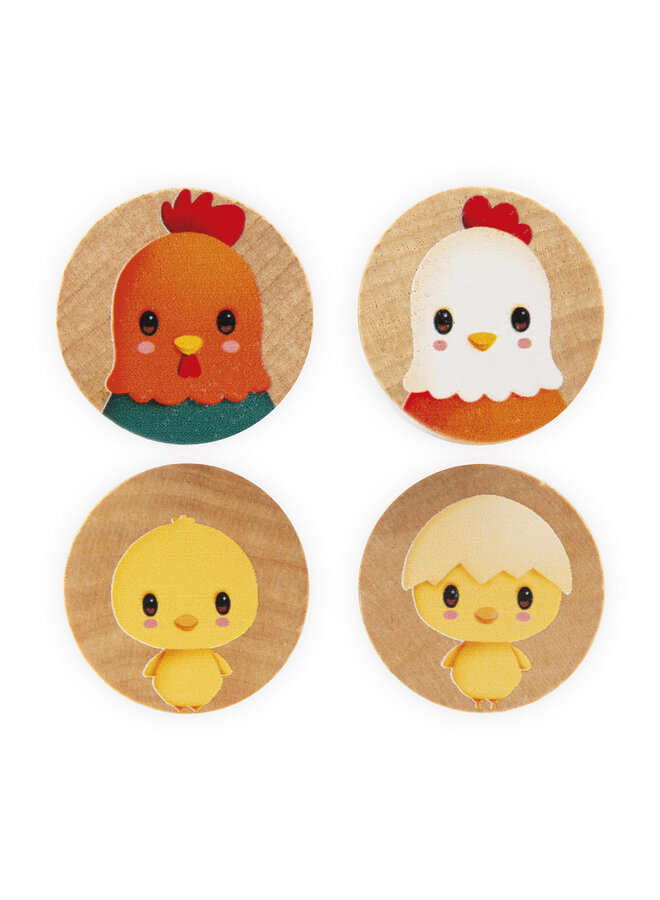 Janod - 3330 Boerderij - Stapelstenen 56 stuks