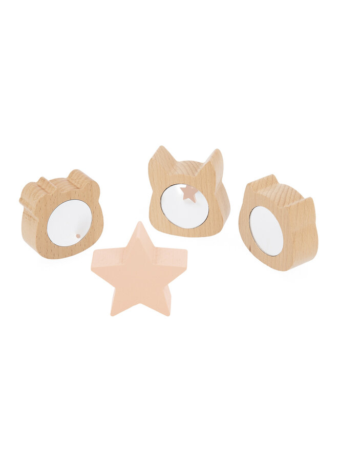 Janod - 5140 Pure - Vormensorteerder dieren met stoffen