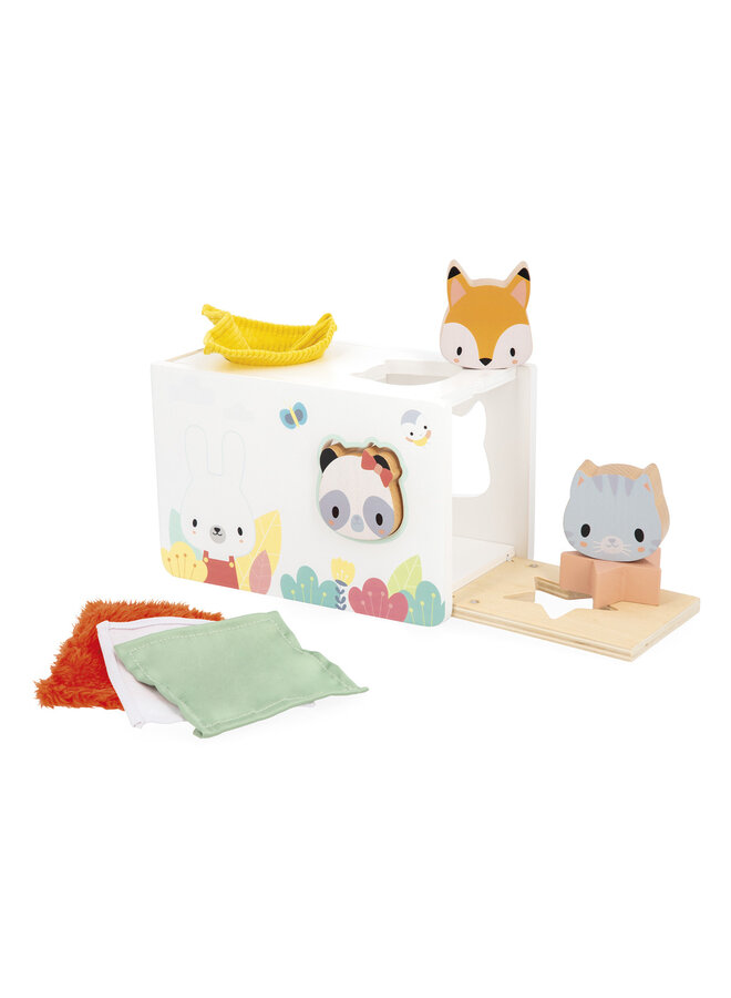 Janod - 5140 Pure - Vormensorteerder dieren met stoffen