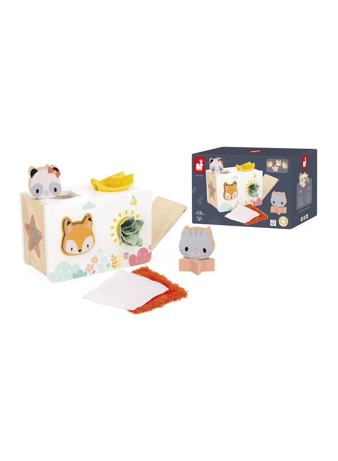 Janod - 5140 Pure - Vormensorteerder dieren met stoffen