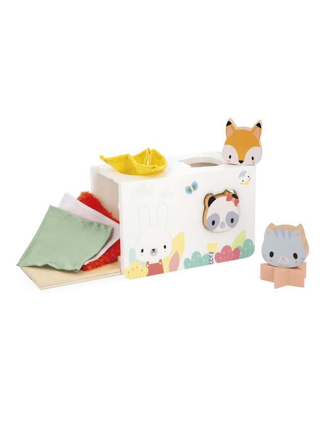 Janod - 5140 Pure - Vormensorteerder dieren met stoffen