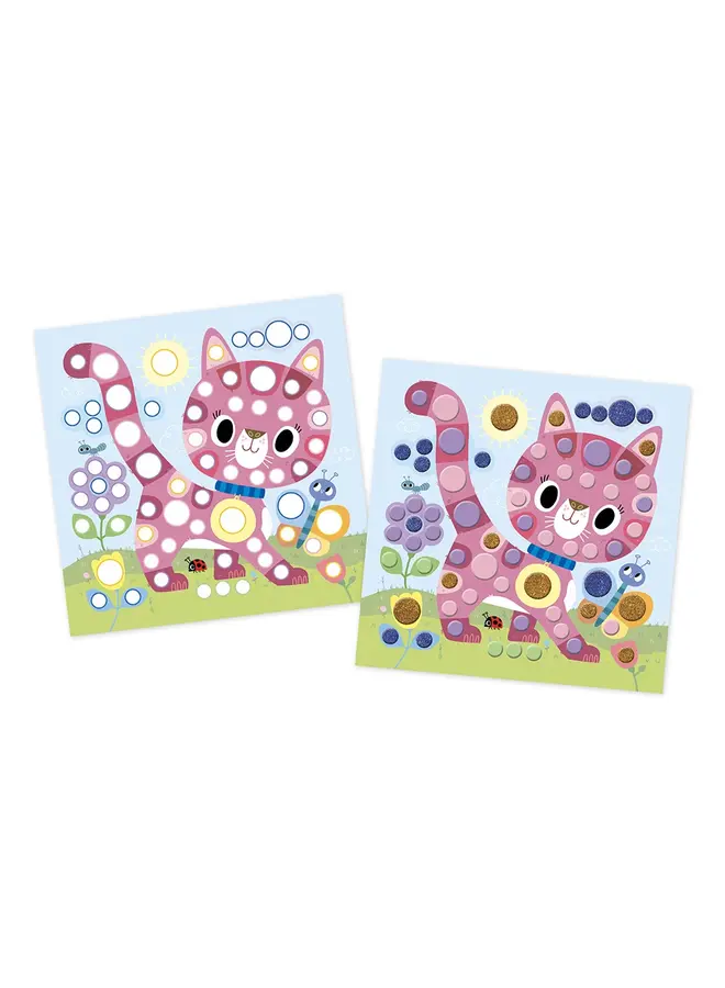 Janod - 9047 Atelier - 3 jaar - Ronde stickers huisdieren