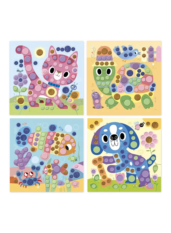 Janod - 9047 Atelier - 3 jaar - Ronde stickers huisdieren