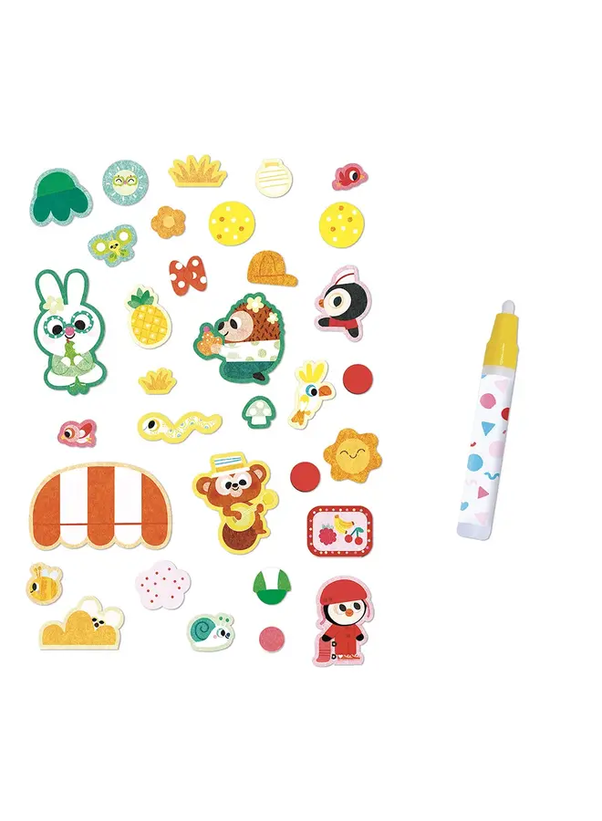 Janod - 9212 Vilt en markerset - 18 maanden