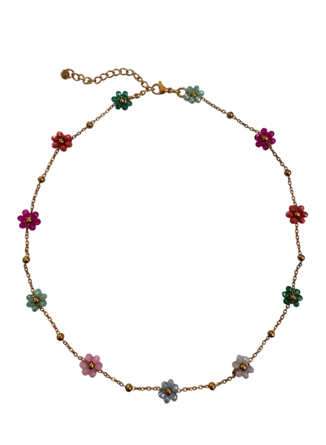ByMelo - Flower ketting multicolor