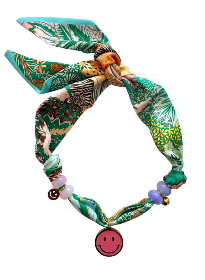 Bandana ketting smiley