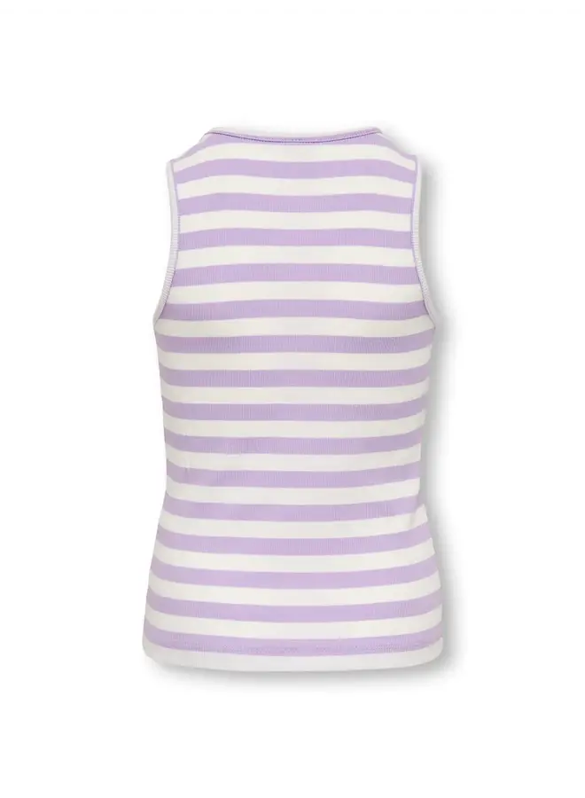 Kids Only - Kenya rib stripe tank top – Lilac breeze / Cloud dancer