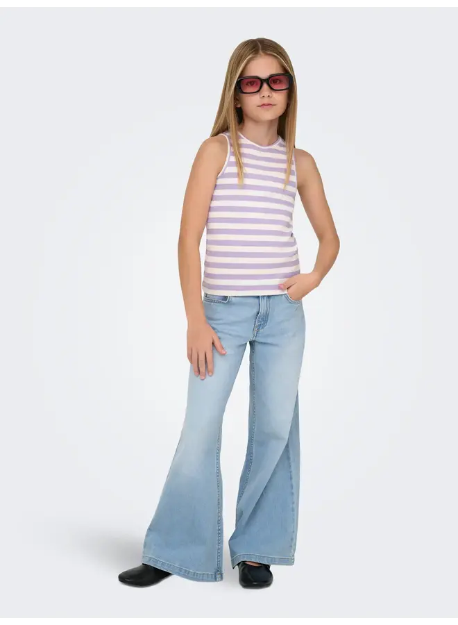 Kids Only - Kenya rib stripe tank top – Lilac breeze / Cloud dancer