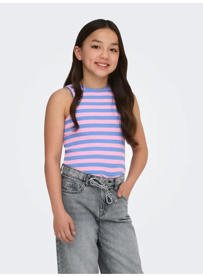 Kids Only - Kenya rib stripe tank top – Ultramarine / sweet Lilac