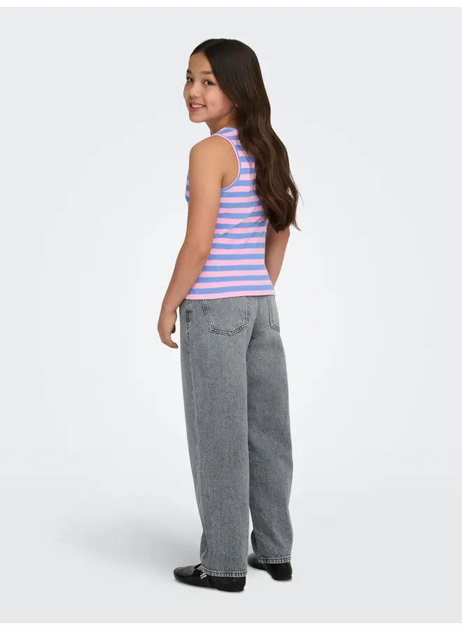 Kids Only - Kenya rib stripe tank top – Ultramarine / sweet Lilac
