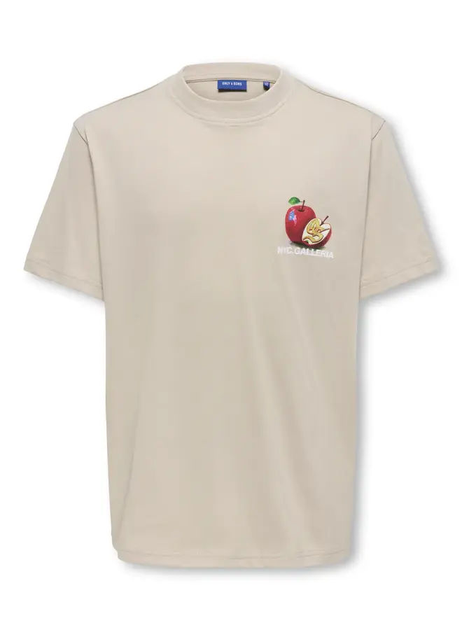 ONLY & SONS Junior - Tasty relax ss tee – Silver lining / NYC galleria