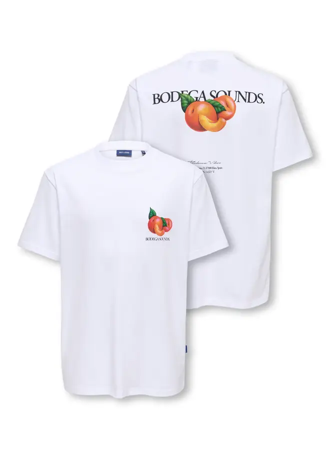 ONLY & SONS Junior - Tasty relax ss tee – Bright white / Sweet