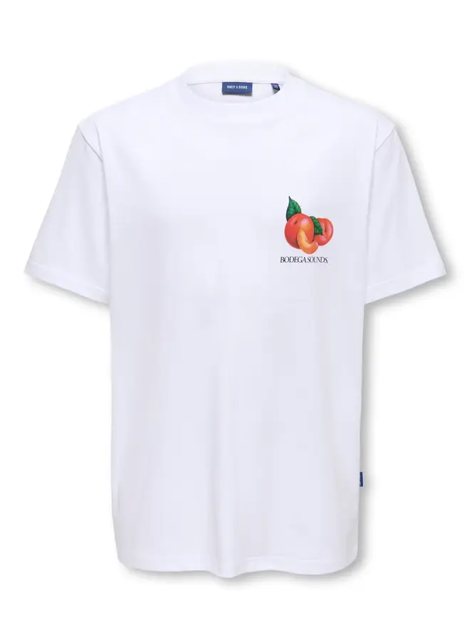 ONLY & SONS Junior - Tasty relax ss tee – Bright white / Sweet