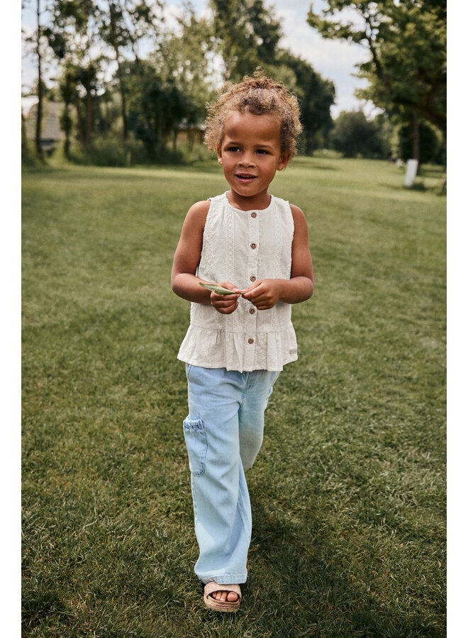 Daily7 - Light weight denim pants - Light denim blue