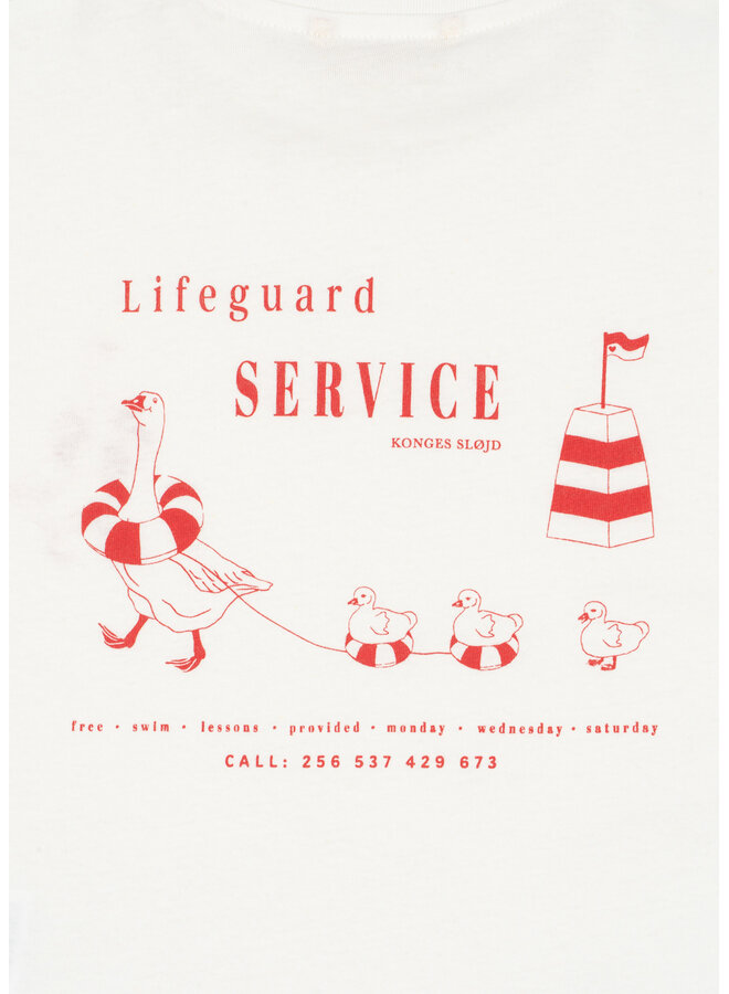 Konges Sløjd - Era tee - Off white/Lifeguard service