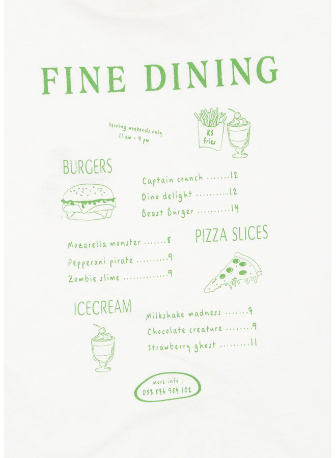 Konges Sløjd - Era tee - Off white/Fine dining