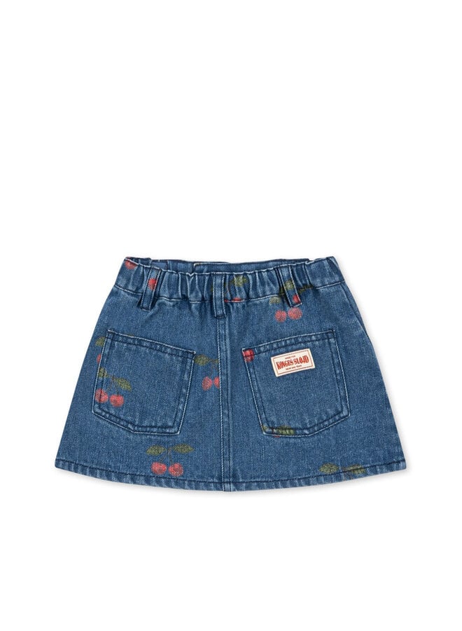 Konges Sløjd - Magot printed skirt - Ma grande cerise denim