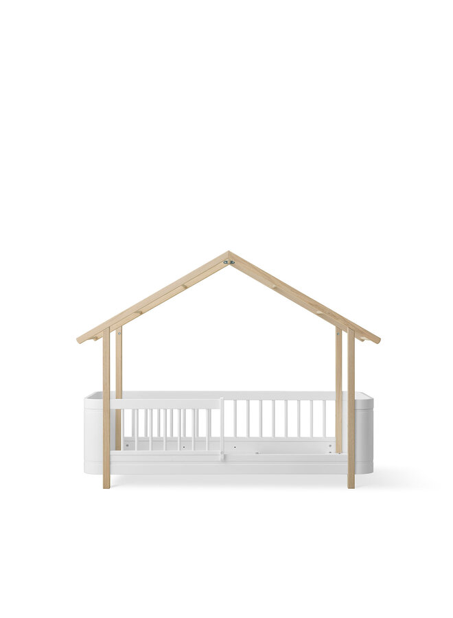 Mini+ house bed, white/oak