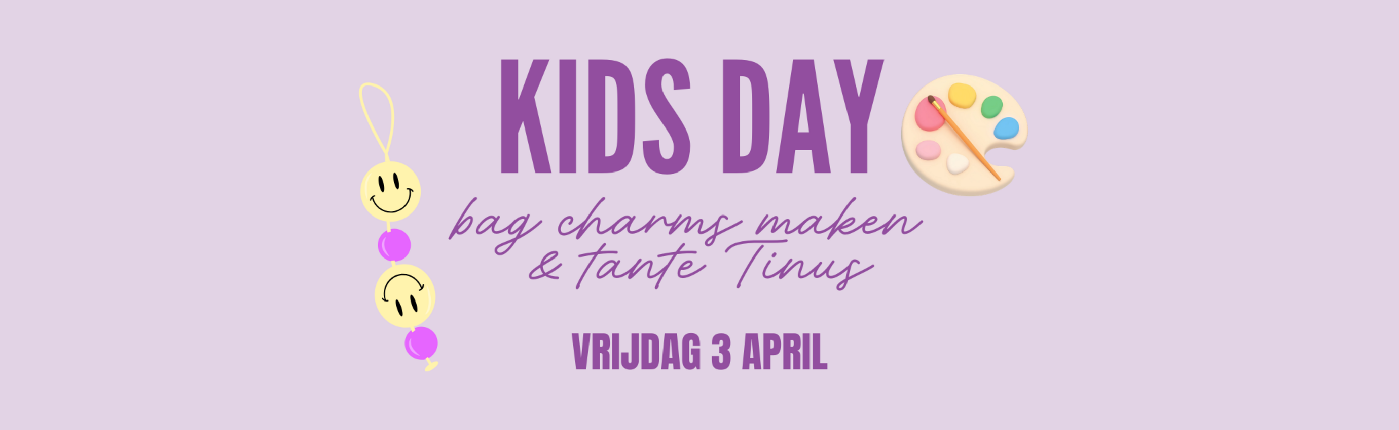 Kids day 3 april: bag charms maken