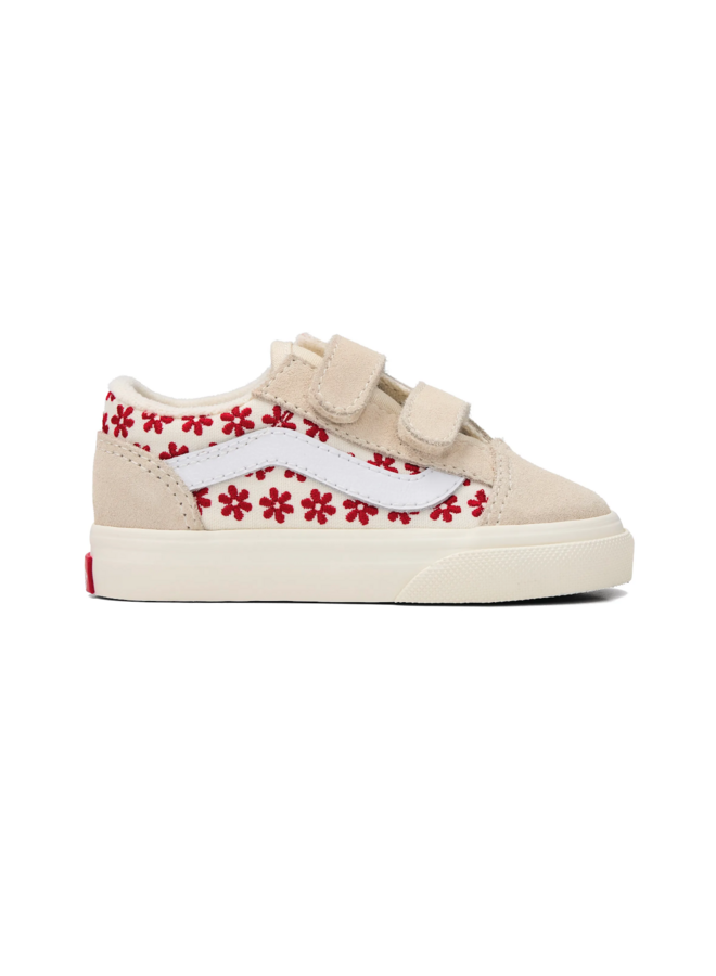 Old skool V chantilly floral - Racing red