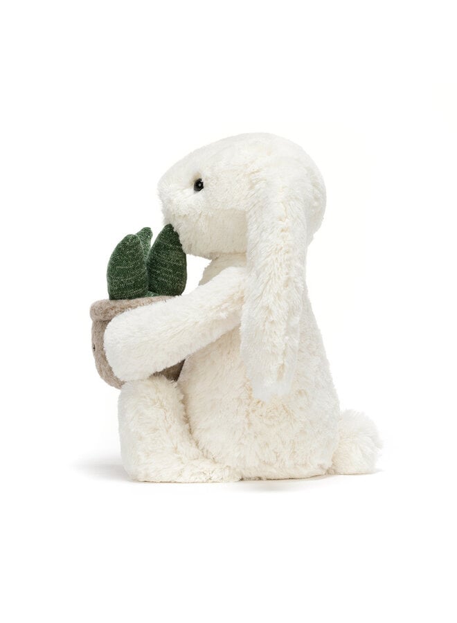 Jellycat - Cream bunny with plant