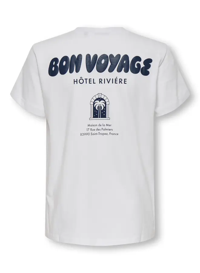 ONLY & SONS Junior - Cleve ss tee - Bright white bon voyage