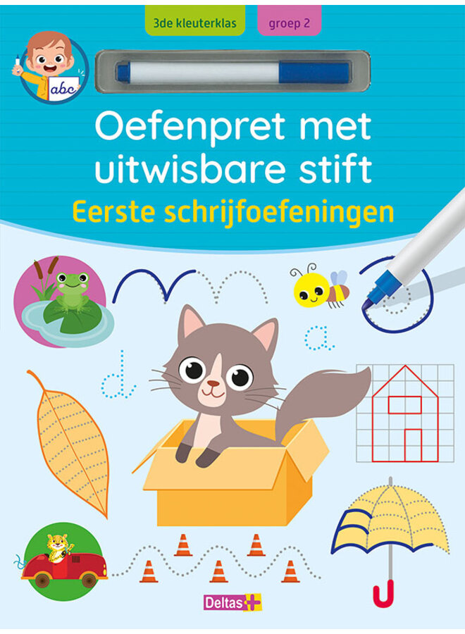 Deltas - Oefenpret met uitwisbare stift - Eerste schrijfoefeningen (5-6 jaar)