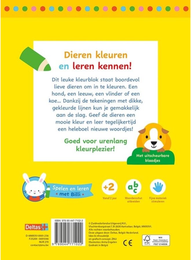 Deltas - Lieve dieren kleurpret - Spelen en leren met Billi