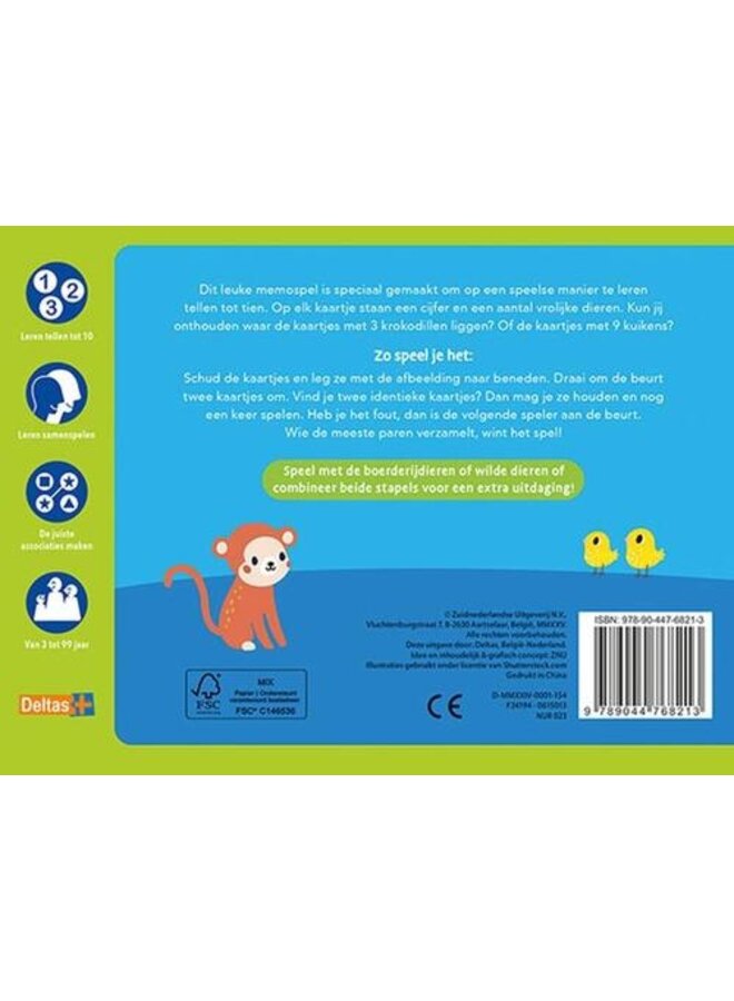 Deltas - Ik leer tellen tot 10! Memo-spel
