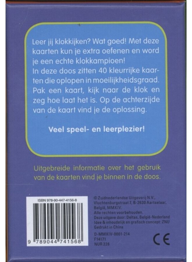 Deltas - Speel- en leerkaarten - Ik oefen met de klok (6-9 jaar)