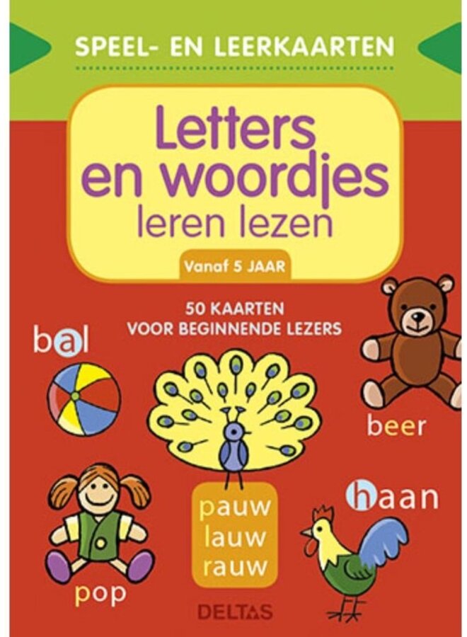 Speel- en leerkaarten - Letters en woordjes leren lezen (+5 jaar)