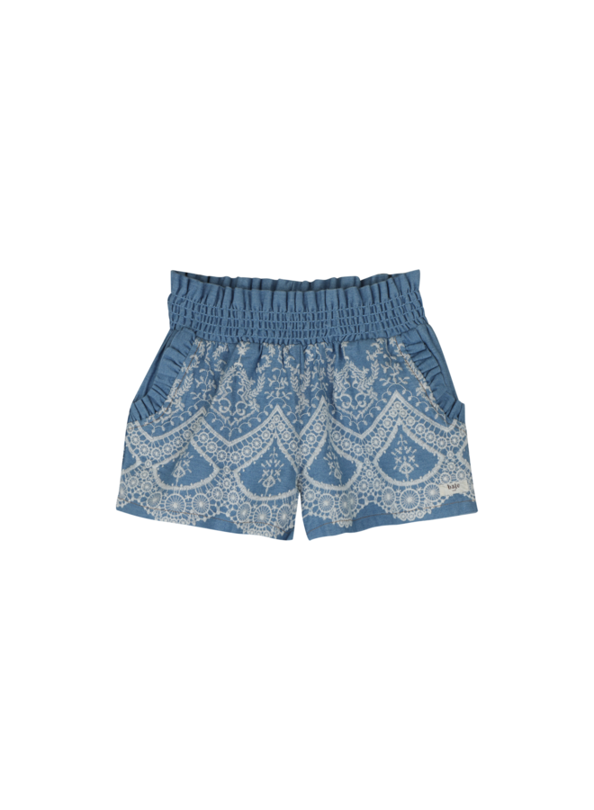 Baje Studio - Ize chambray shorts - Blue denim
