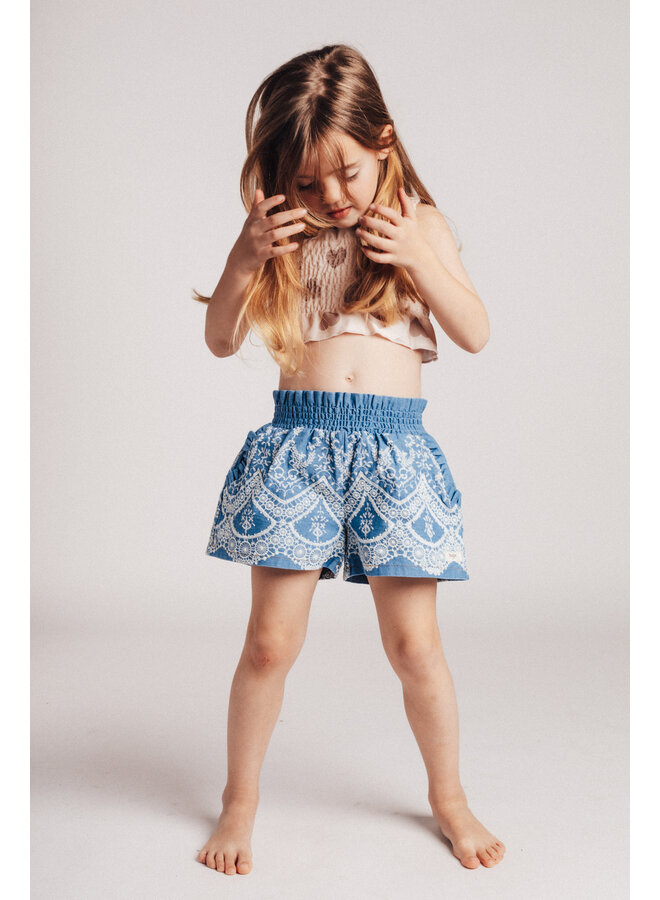 Baje Studio - Ize chambray shorts - Blue denim